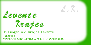 levente krajcs business card